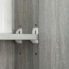 kleankin Bathroom Mirror Cabinet, Wall Mounted 3 Doors and Cupboards, Grey - Image 7