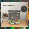 PawHut Fish Tank, 3L Nano Aquarium Starter Kit with Filter System, LED Light - Image 8