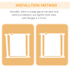 Pressure Fit Safety Gate for Stairs w/ Auto Close 75-82 cm - White Pawhut - Image 7