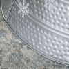 HOMCOM 66cm Christmas Tree Collar with Hollow Snowflake Patterns Silver - Image 7