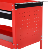 3-tier Tool Trolley Cart Roller Cabinet Storage Box Lockable Casters Red - Image 7