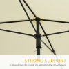 Aluminium Sun Umbrella Parasol Patio Garden Tilt 2M x 1.25M - Image 7