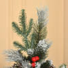 5FT Artificial SnowDipped Christmas Tree Foldable Berries White Pinecones Green - Image 7