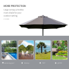 Garden Parasol 4.4m Double-Sided Sun Umbrella Patio Sun Shade LED Solar Light - Image 7