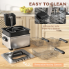 HOMCOM 5L Deep Fryer with Removable Oil Basket and Viewing Window, 2000W - Image 8