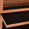 Rabbit Hutch for Two Rabbits Outdoor Guinea Pig Cage w/ Removable Trays, Orange - Image 7