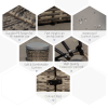 5 Pc Outdoor Plastic Rattan Wicker Round Sofa Bed Coffee Table Sectional Set - Image 7