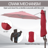 3m Cantilever Aluminium Frame Outdoor Garden Parasol - Image 7
