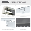 4x2.5m Retractable Manual Awning Window Door SunShade Canopy & Crank Handle - Image 7
