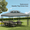 3x4m Gazebo Replacement Roof Canopy 2 Tier Top UV Cover Sun Awning Shelters - Image 7