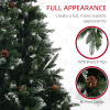 HOMCOM 6 Ft Artificial LED Christmas Tree with Metal Base, Hinged Branches - Image 7