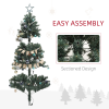 HOMCOM 5ft Artificial Christmas Tree with LED Lights and Blue Decorations - Image 7
