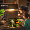 PawHut 10L Glass Terrarium, Reptile Vivarium with Stone Background - Image 7