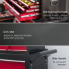 HOMCOM Rolling Tool Chest Lockable Roller Cabinet with with 14 Drawers Red - Image 7