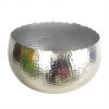 Artificial Christmas Xmas Poinsettias Silver Curve Large Metal Planter - Image 5