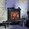 1850W Flame Effect Electric Free Standing Fireplace Fan Log Burning Stove -Black - Image 8