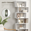 Particle Board 6-Tier Asymmetrical Shelving Unit White - Image 8