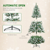 6FT Artificial Christmas Tree Pine Cones Xmas Home Deco Automatic Open Green - Image 8