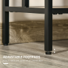 Industrial Console Table Desk with Metal Frame Rustic Brown Black - Image 8