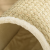 Elevated Cat House Kitten Bed Pet Shelter with Scratcher Cushion, Beige - Image 8