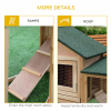 Wooden Rabbit Hutch Bunny Cage Guinea Pig House w/ Slide-out Tray Outdoor Run - Image 8