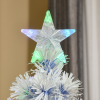 Artificial Fibre Christmas Tree Seasonal Deco 21 LED Easy Store 5FT White Blue - Image 8