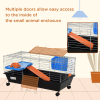 89cm Small Animal Home Cage for Rabbit Ferret Chinchilla w/ Wheels Black - Image 8