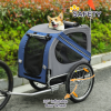 Pet Bicycle Trailer Dog Cat Bike Carrier Water Resistant W/ Hitch Coupler Blue - Image 8