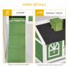 Rabbit Hutch Wood Bunny Cage for Outdoor Indoor w/ Pull Out Tray Run Ramp Green - Image 8
