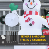 8ft Tall Christmas Inflatable Snowman Street Lamp Lighted Garden Lawn - Image 8