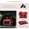 Folding Pet Carrier Bag Soft Portable Cat Travel Cage, 60x42x42 cm, Red - Image 8