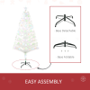 5 Feet Prelit Artificial Christmas Tree with Fiber Optic LED Light White - Image 8
