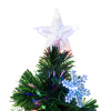 4FT Green Fibre Optic Artificial Christmas Tree LED Snowflakes Fireproofing - Image 8