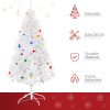 6ft Snow Artificial Christmas Tree Metal Stand Elegant Faux White - Image 8