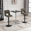 Modern Adjustable Counter Bar TableBlack and Silver Frame - Image 8