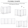 Wooden Freestanding Pet Gate 4 Panels 91cm Foldable Dog Fence w/ Support Feet - Image 8