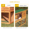 2-tier Rabbit Hutch Small Animal Wooden Bunnies House Outdoor Backyard 2 Sizes - Image 8