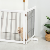 Freestanding Folding Pet Gate 4 Panels Dog Puppy Barrier with Support Feet - Image 8
