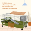89cm Small Animal Home Cage for Rabbit Ferret Chinchilla w/ Wheels Green - Image 8