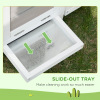 Indoor Rabbit Hutch Separable Guinea Pig Cage Bunny Run w/ Slide Out Tray - Grey - Image 8