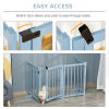 Wooden Foldable Dog Safety Barrier w/ 4 Panels for Small&Medium Dogs Blue Grey - Image 8