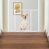 Pressure Fit Dog Gate Pet Barrier for stairs doorway, 76-107cm Width White - Image 8