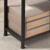 Retro Industrial Computer Desk with 4-Tier Storage Shelf Metal Frame , Brown - Image 8