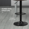 Set of 2, Adjustable Stools Swivel and Footrest for Home Pub Area, Brown - Image 8
