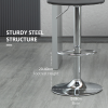 Set of 2, Adjustable Breakfast Dining Stools Swivel and Footrest, Grey - Image 8