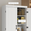 4-Door Kitchen Cabinet, ShelvesWhite - Image 8