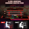 Gaming Desk L-ShapedPC Workstations Monitor Stand 49.25" x 49.25" x 29.5" Red - Image 8