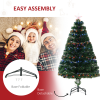 4ft Prelit Artificial Christmas Tree with Multi-Coloured Fiber LED Light Green - Image 8