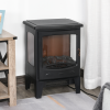 1800W Tempered Glass Electric Fireplace Heater Black - Image 8
