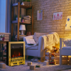 LED Flame Electric Fire Place 2000W Coal Burning Effect Heat-Golden - Image 8